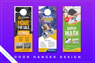 do modern door hanger design and promotional door hangers