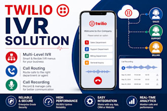 develop twilio IVR system, call routing and voice automation
