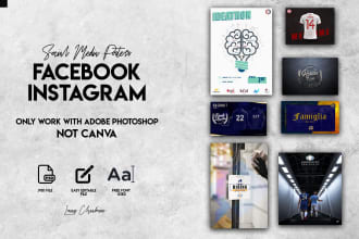 create social media template pack for you