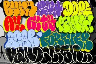 draw graffiti throw up design