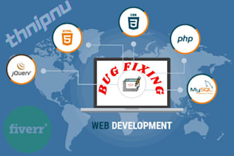 bug fix on your php, html css, wordpress website