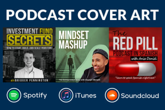 design itunes or spotify podcast cover art artwork