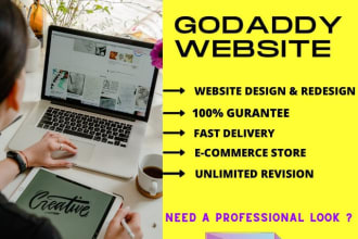 design a website and godaddy ecommerce store professionally