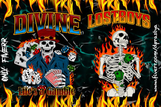 draw custom graphic design for your t shirt brand