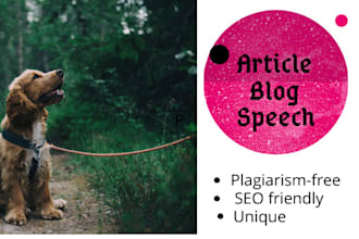 write SEO blogs and articles about dogs, cats and all pets