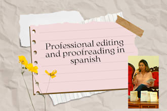 proofread and edit your text professionally in spanish