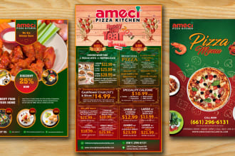 design restaurant food menu, brochure, flyers and other professional design