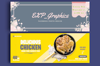 design creative facebook banner for you