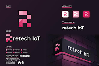 design startup tech, company, technology, and app logo