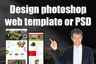 design photoshop web template or PSD website