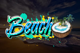 design cool graffiti art for your logo or name