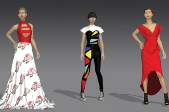 convert your fashion drawing in to a 3d clothing mockup