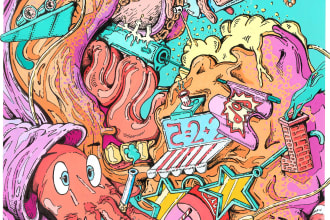 comic illustration, fanzines, magazine and website