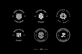 creative modern circle monogram logo design