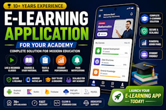 develop complete educational apps for schools, classes and academies