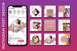 design attractive instagram post and stories for your page