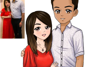 draw cute couple illustrations