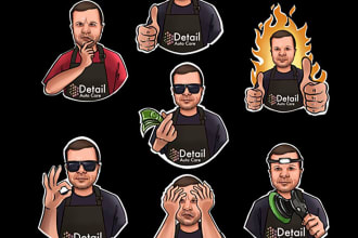 draw custom stickers for you