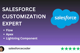 develop and customize salesforce lightning, lwc, flow, and apex solutions