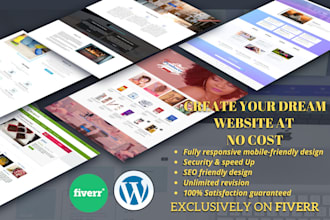 make your dream wordpress website at no cost