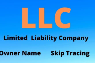 provide llc and business name skip tracing