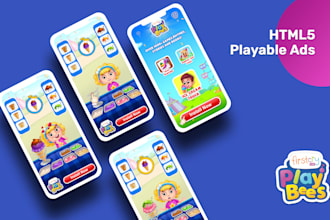 develop playable ads or HTML5 game as per your needs