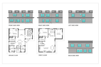 do 2d floor plan elevations and sections in 12hours