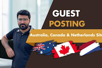 provide SEO backlinks from australian, canadian and netherlands sites