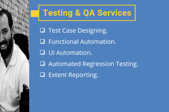 perform automation testing using selenium c sharp, nunit, and extent reporting