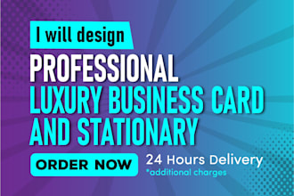 design professional and luxury business card and stationary design