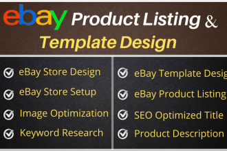 do ebay SEO product listing with HTML template design