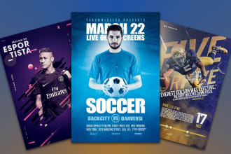 do creative design for party, events and sports flyers