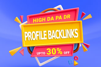 provide social profile SEO backlinks for link building