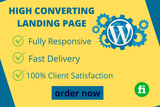 create a responsive landing page website,one page website