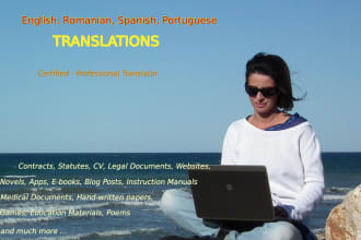 translate 800 words of legal spanish, english, romanian