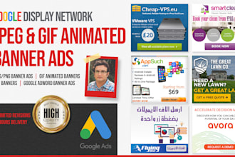 design static and GIF animated banner ad for display network