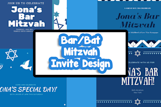 create a custom bar or bat mitzvah invitation