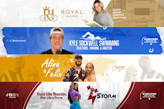 design an awesome youtube banner and logo