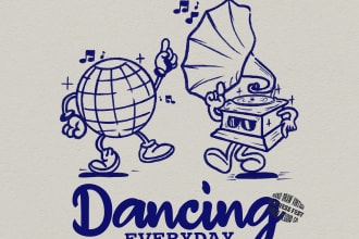 draw you doodle and tshirt illustration design