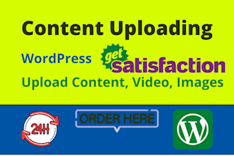 do content uploading, article posting on wordpress