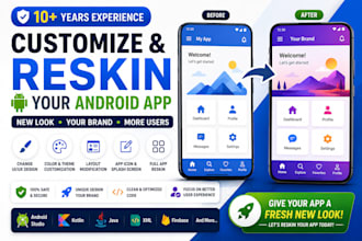 reskin customize and setup your codecanyon android app
