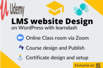 design wordpress lms website,membership lms with learndash