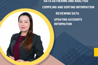 be your data entry, data mining, and research specialist