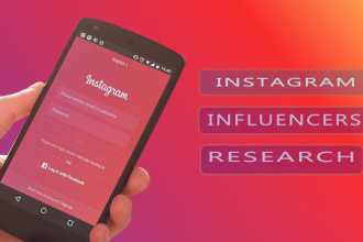 research instagram influencer list for sale