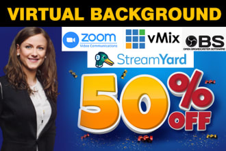 do a virtual background for streamyard,obs,zoom,vmix