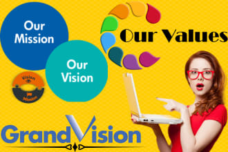 write a powerful vision and mission statement, company intro