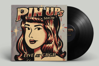 design a cover for your album and merch in vintage style