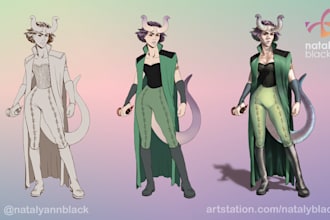 design a character fullbody drawing