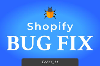 do shopify bug fix, coding, theme customization and shopify website redesign