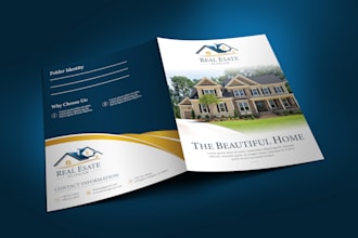 do a modern presentation folder design